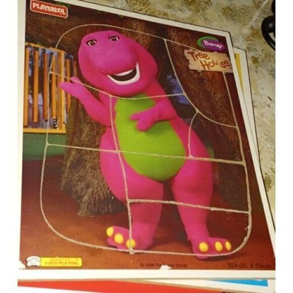 Lot of 8 Vintage Playskool, Peanuts, Barney & Disney Wood Puzzles Collectibles - Picture 6 of 16